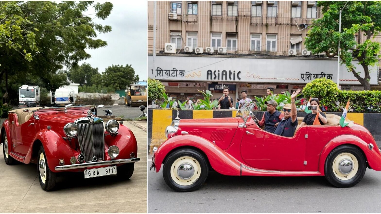 Indian family embarks on road trip to London in 73-year-old MG vintage car
